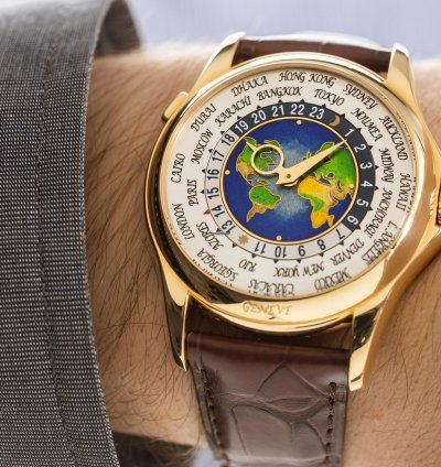 Patek Philippe World Time Cloisonn Ref 5131j-001 18k Yellow Gold Folding Clasp Box Papers Bj-2010 Excellent