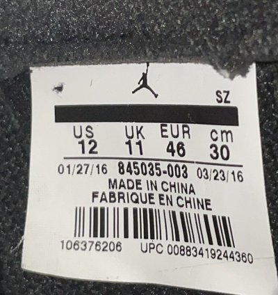 Nike Air Jordan 5 Black Metallic Size 12