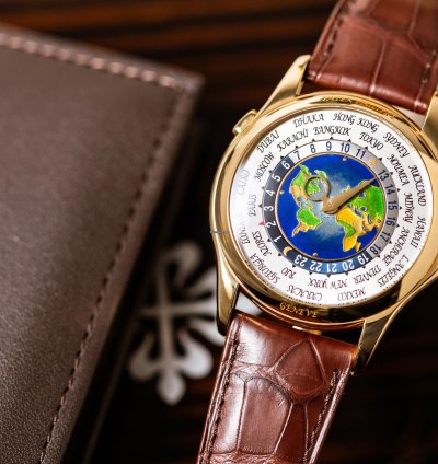 Patek Philippe World Time Cloisonn Ref 5131j-001 18k Yellow Gold Folding Clasp Box Papers Bj-2010 Excellent
