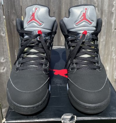 Nike Air Jordan 5 Black Metallic Size 12