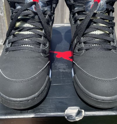 Nike Air Jordan 5 Black Metallic Size 12