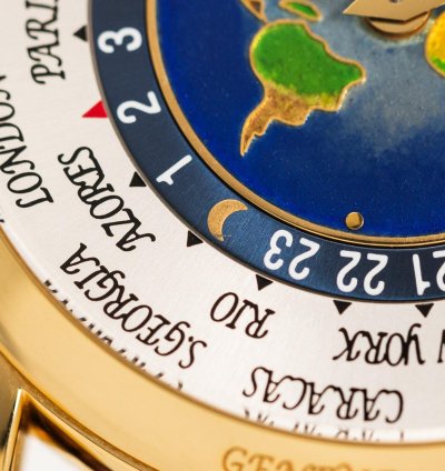 Patek Philippe World Time Cloisonn Ref 5131j-001 18k Yellow Gold Folding Clasp Box Papers Bj-2010 Excellent
