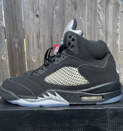 Nike Air Jordan 5 Black Metallic Size 12