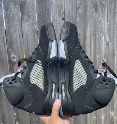 Nike Air Jordan 5 Black Metallic Size 12