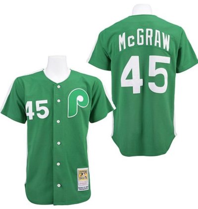 Philadelphia Phillies Tug Mcgraw Green Throwback Jersey