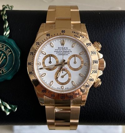 Rolex Daytona White Aph Chromalight 116528 New Stickers Last Production