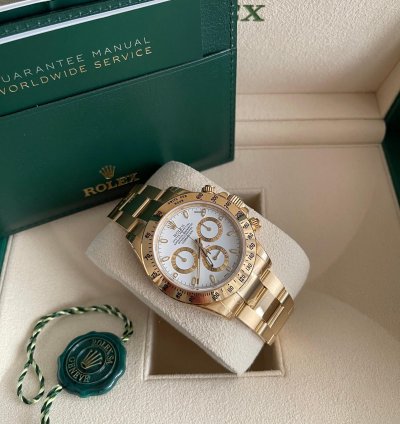 Rolex Daytona White Aph Chromalight 116528 New Stickers Last Production