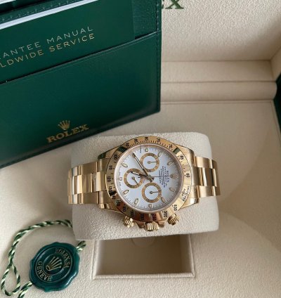 Rolex Daytona White Aph Chromalight 116528 New Stickers Last Production