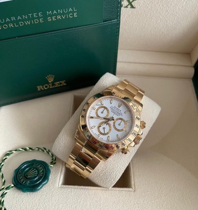 Rolex Daytona White Aph Chromalight 116528 New Stickers Last Production