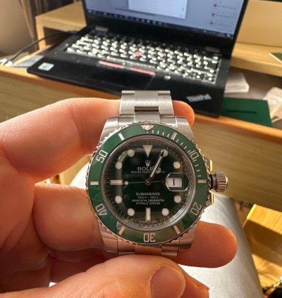 Rolex Submariner Date 116610lv Hulk Full Set Full Stickers Qr Code Italiano