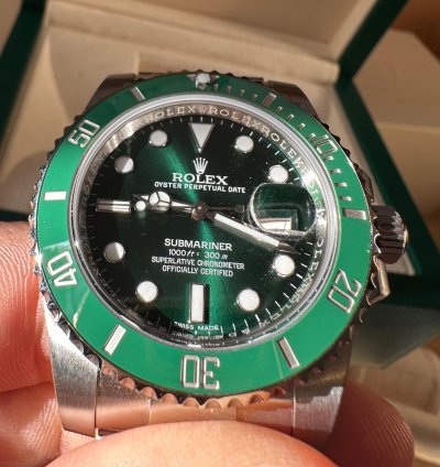 Rolex Submariner Date 116610lv Hulk Full Set Full Stickers Qr Code Italiano