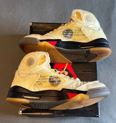 Nike Air Jordan 5 Off White Sail Size 12 5 Dh8565 100