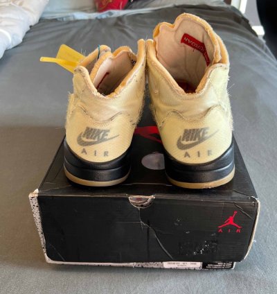 Nike Air Jordan 5 Off White Sail Size 12 5 Dh8565 100