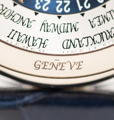 Patek Philippe World Time Cloisonn Ref-5131g-001 18k White Gold Folding Clasp Box Papers Bj-2011 Germany Excellent