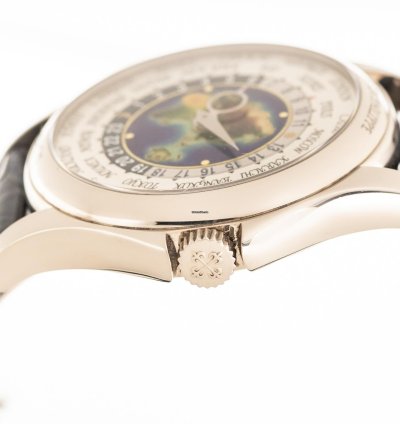 Patek Philippe World Time Cloisonn Ref-5131g-001 18k White Gold Folding Clasp Box Papers Bj-2011 Germany Excellent