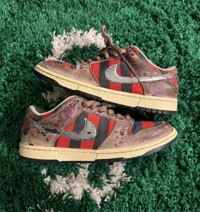 Size 9 5 - Nike Sb Dunk Low Freddy Kruger Used read Desc