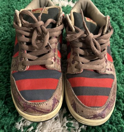 Size 9 5 - Nike Sb Dunk Low Freddy Kruger Used read Desc