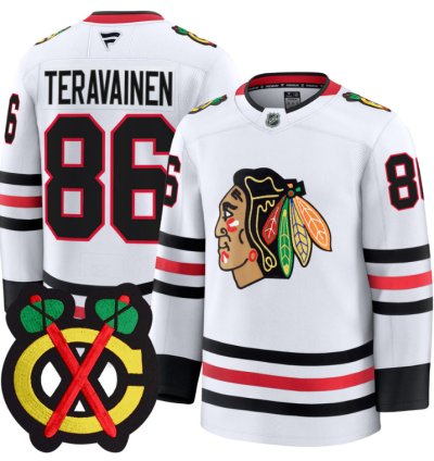 Teuvo Teravainen Jersey 86 Chicago Blackhawks Premium All Stitched White