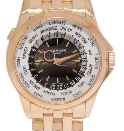 Patek Philippe World Time Complications 18k Rose Gold Mens 39 5mm Watch 5130 1r