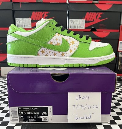 Ss21 Supreme Nike Sb Dunk Low Stars Mean Green Size 10 5