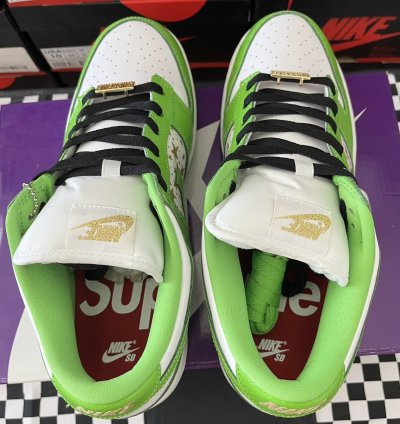 Ss21 Supreme Nike Sb Dunk Low Stars Mean Green Size 10 5