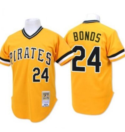 Pittsburgh Pirates Barry Bonds Yellow 1971 Throwback Pullover Jersey