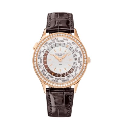 Patek Philippe World Time Complications 7130r-013 Rose Gold White Dial Diamond Bezel 2022
