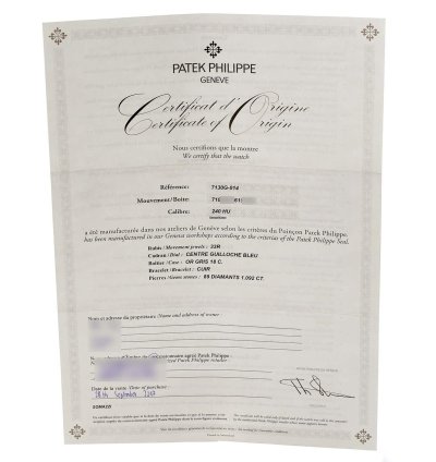 Patek Philippe World Time Complications White Gold Diamond Watch 7130g Box Papers
