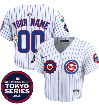 Custom Chicago Cubs Jersey Tokyo Series 2025 Crop Top Baseball Stitched Pinstripe