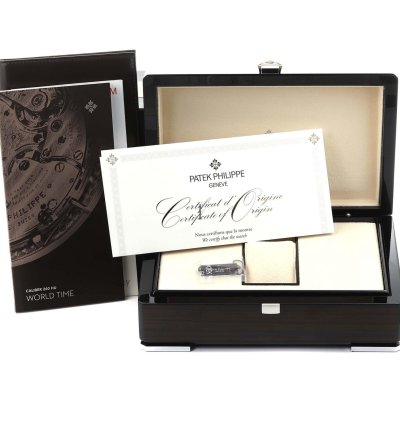 Patek Philippe World Time Complications White Gold Mens Watch 5231g Box Papers