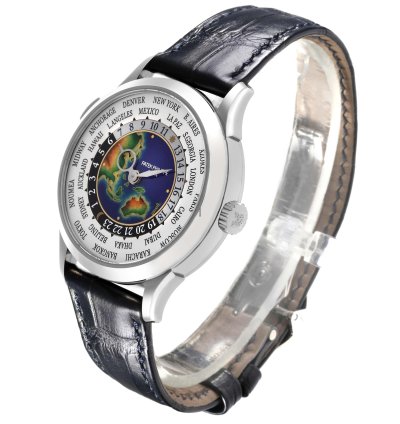 Patek Philippe World Time Complications White Gold Mens Watch 5231g Box Papers
