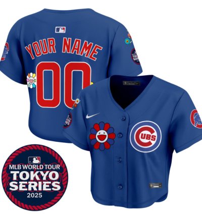 Custom Chicago Cubs Jersey Tokyo Series 2025 Crop Top Baseball Stitched Royal