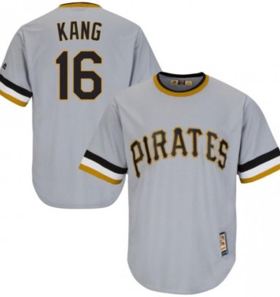 Pittsburgh Pirates Jung Ho Kang Gray Throwback Pullover Jersey