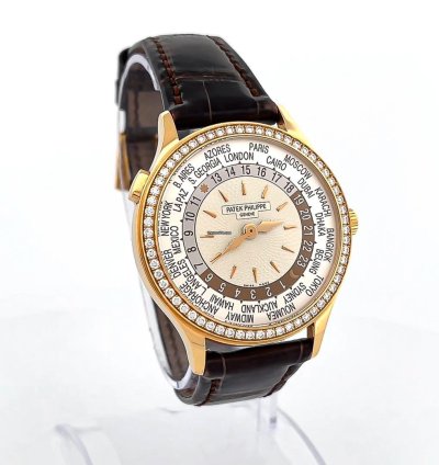 Patek Philippe World Time Complications World Time 36mm Box Papers Pink Gold With Diamond