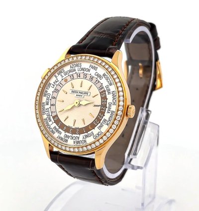 Patek Philippe World Time Complications World Time 36mm Box Papers Pink Gold With Diamond