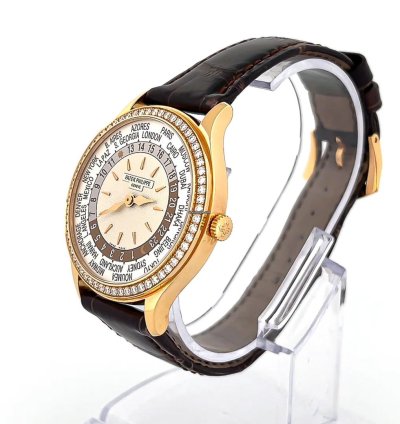 Patek Philippe World Time Complications World Time 36mm Box Papers Pink Gold With Diamond