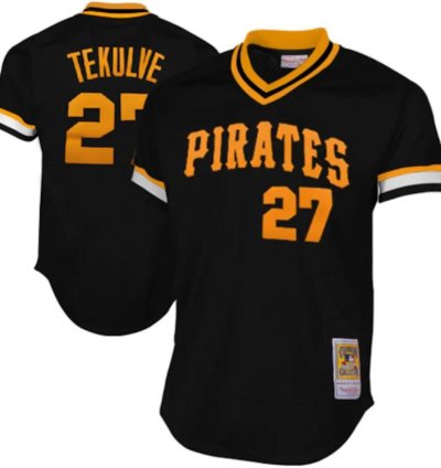 Pittsburgh Pirates Kent Tekulve Black 1982 Throwback Pullover Jersey