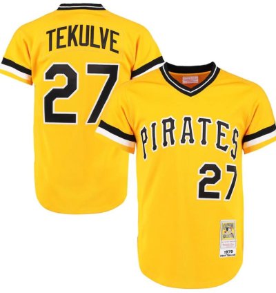 Pittsburgh Pirates Kent Tekulve Yellow 1979 Throwback Pullover Jersey