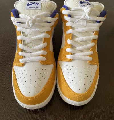 Us 12 Nike Sb Dunk Low Laser Orange Lakers Color