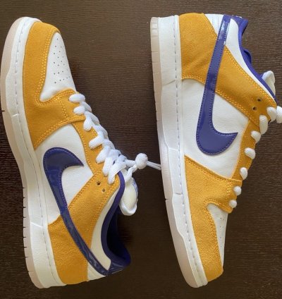 Us 12 Nike Sb Dunk Low Laser Orange Lakers Color
