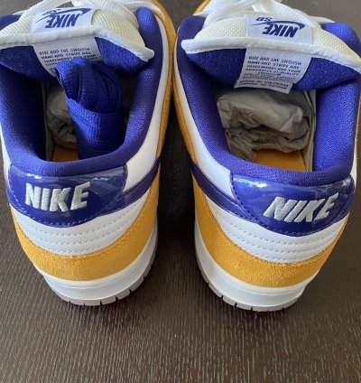 Us 12 Nike Sb Dunk Low Laser Orange Lakers Color