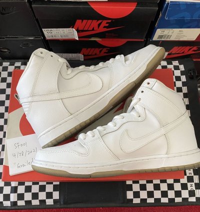 Used Nike Sb Dunk High Pro White Ice 2015 Size 10