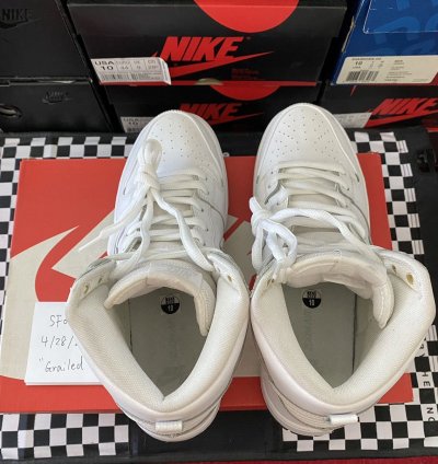 Used Nike Sb Dunk High Pro White Ice 2015 Size 10