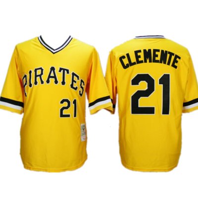 Pittsburgh Pirates Roberto Clemente Yellow 1971 Throwback Pullover Jersey