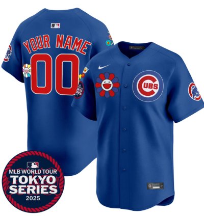 Custom Chicago Cubs Jerseytokyo Series 2025 Vapor Premier Limited Stitched Royal