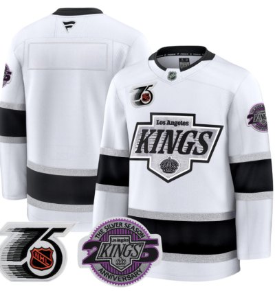 Men Team Jersey Los Angeles Kings 91-92 75th 25th Anniversary Stitched White