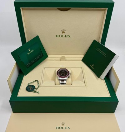 Rolex Daytona White Gold - 116509 - Red Sapphire - 126599tru - Custom Bezel
