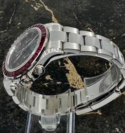 Rolex Daytona White Gold - 116509 - Red Sapphire - 126599tru - Custom Bezel
