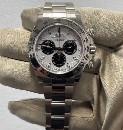 Rolex Daytona White Gold - Meteorite Dial Unworn 2022 Full Stickers - Box And Papers