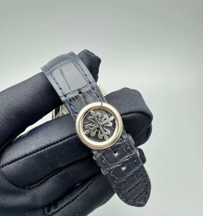 Patek Philippe World Time Enamel Dial White Gold Automatic Watch 39 5mm World Time